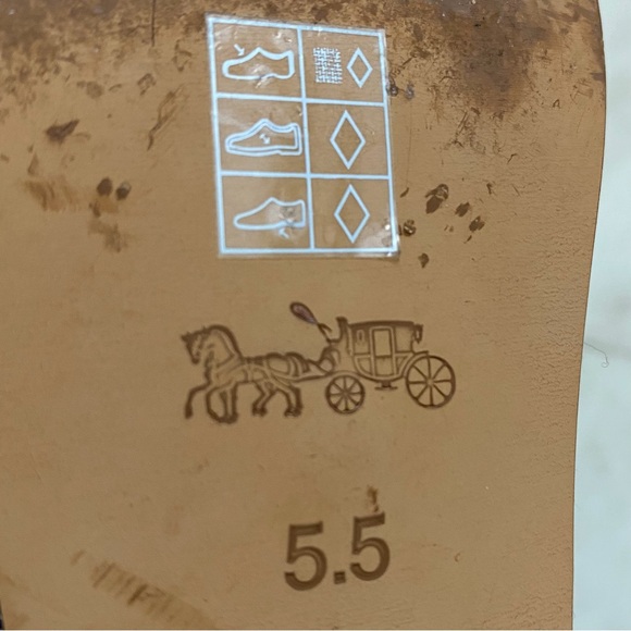 $227 Coach Haley Blue/White Gingham Print Canvas Loafers Flats Size 5.5 - Picture 12 of 13